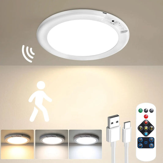 Rechargeable Motion Sensor Ceiling Light with Remote – Wireless & Magnetic