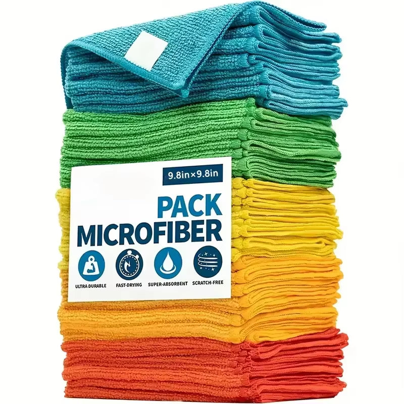 ✨ Everyday Mess, Meet Your Match Ultra-Absorbent Microfiber Cleaning Cloths (5–50 Pack)