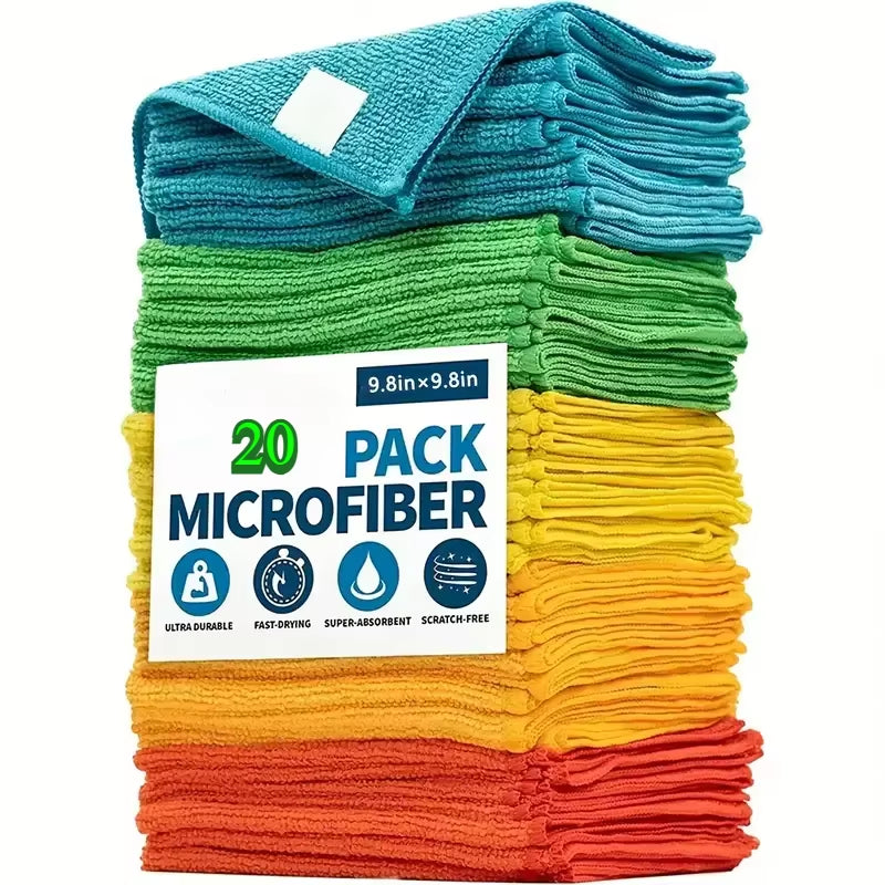 ✨ Everyday Mess, Meet Your Match Ultra-Absorbent Microfiber Cleaning Cloths (5–50 Pack)