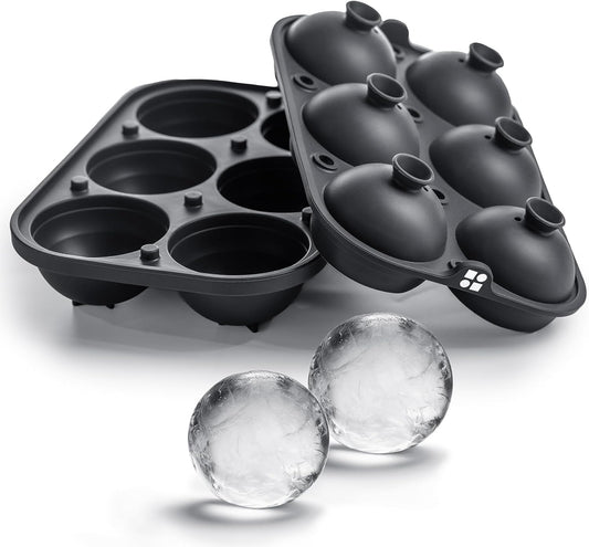 Upgrade Your Pour: Large 2-Inch Ice Sphere & Cube Molds for Perfect Drinks