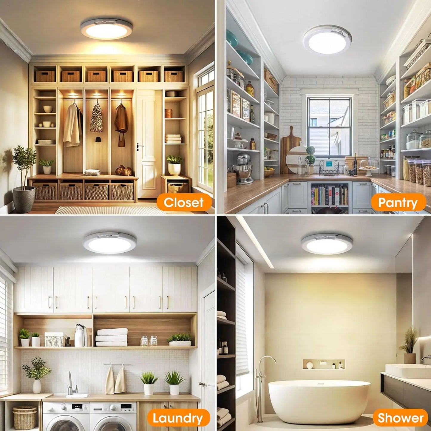 Rechargeable Motion Sensor Ceiling Light with Remote – Wireless & Magnetic